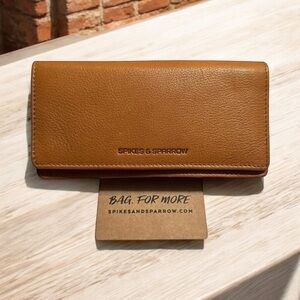 Spikes & Sparrow Camel Leather Smith Wallet